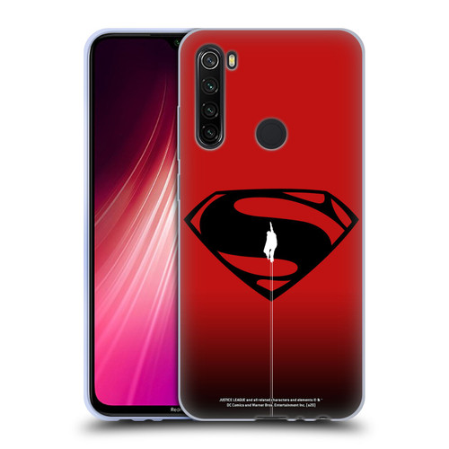 Justice League Movie Superman Logo Art Red And Black Flight Soft Gel Case for Xiaomi Redmi Note 8T