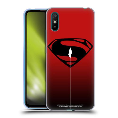 Justice League Movie Superman Logo Art Red And Black Flight Soft Gel Case for Xiaomi Redmi 9A / Redmi 9AT