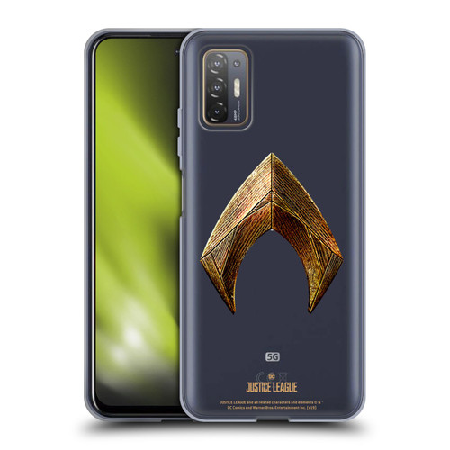 Justice League Movie Logos Aquaman Soft Gel Case for HTC Desire 21 Pro 5G