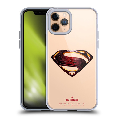 Justice League Movie Logos Superman Soft Gel Case for Apple iPhone 11 Pro