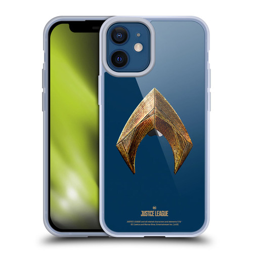 Justice League Movie Logos Aquaman Soft Gel Case for Apple iPhone 12 Mini