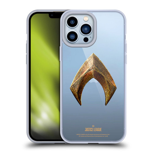 Justice League Movie Logos Aquaman Soft Gel Case for Apple iPhone 13 Pro Max
