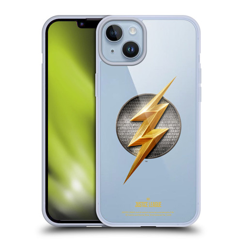 Justice League Movie Logos The Flash Soft Gel Case for Apple iPhone 14 Plus