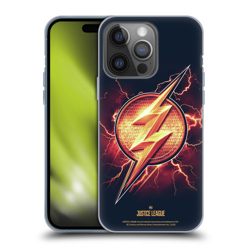 Justice League Movie Logos The Flash 2 Soft Gel Case for Apple iPhone 14 Pro