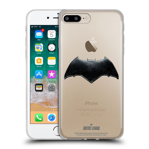 Justice League Movie Logos Batman Soft Gel Case for Apple iPhone 7 Plus / iPhone 8 Plus