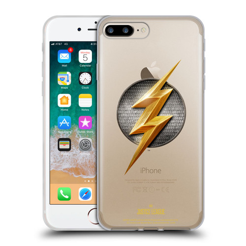 Justice League Movie Logos The Flash Soft Gel Case for Apple iPhone 7 Plus / iPhone 8 Plus