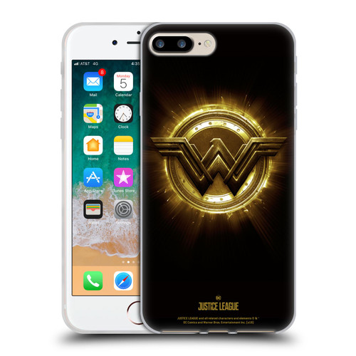Justice League Movie Logos Wonder Woman 2 Soft Gel Case for Apple iPhone 7 Plus / iPhone 8 Plus