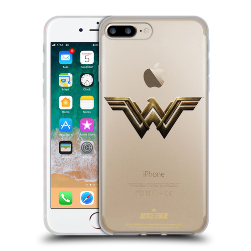 Justice League Movie Logos Wonder Woman Soft Gel Case for Apple iPhone 7 Plus / iPhone 8 Plus