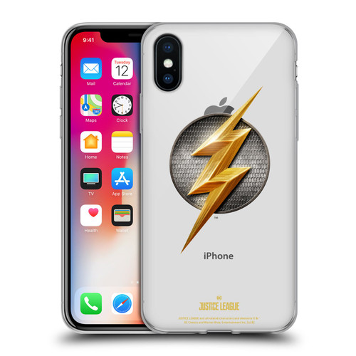 Justice League Movie Logos The Flash Soft Gel Case for Apple iPhone X / iPhone XS