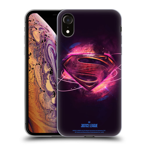 Justice League Movie Logos Superman 2 Soft Gel Case for Apple iPhone XR