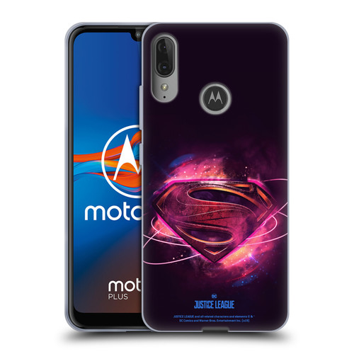 Justice League Movie Logos Superman 2 Soft Gel Case for Motorola Moto E6 Plus