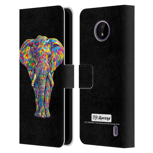 P.D. Moreno Animals Elephant Leather Book Wallet Case Cover For Nokia C10 / C20