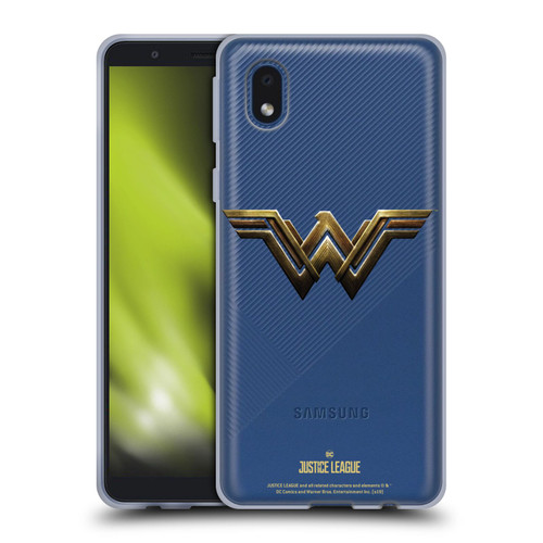 Justice League Movie Logos Wonder Woman Soft Gel Case for Samsung Galaxy A01 Core (2020)