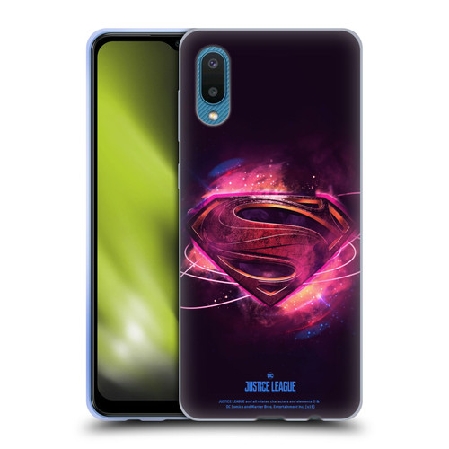 Justice League Movie Logos Superman 2 Soft Gel Case for Samsung Galaxy A02/M02 (2021)