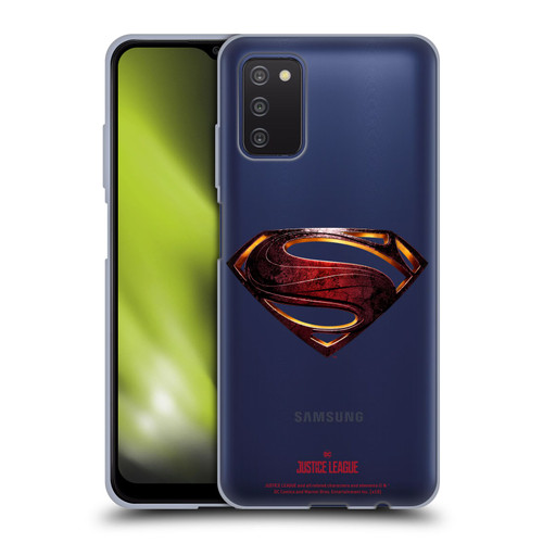 Justice League Movie Logos Superman Soft Gel Case for Samsung Galaxy A03s (2021)