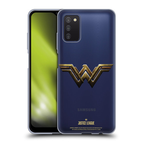 Justice League Movie Logos Wonder Woman Soft Gel Case for Samsung Galaxy A03s (2021)