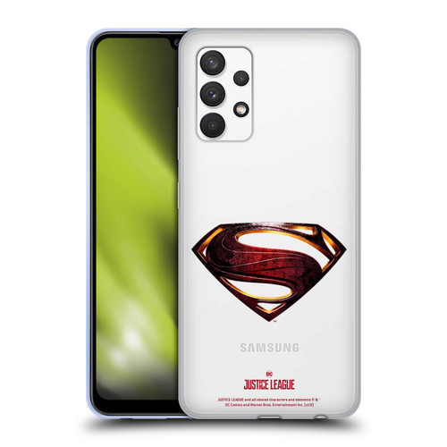 Justice League Movie Logos Superman Soft Gel Case for Samsung Galaxy A32 (2021)
