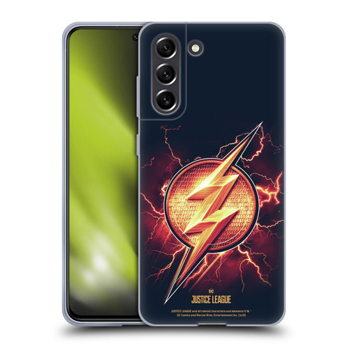 Justice League Movie Logos The Flash 2 Soft Gel Case for Samsung Galaxy S21 FE 5G