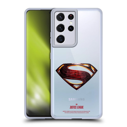 Justice League Movie Logos Superman Soft Gel Case for Samsung Galaxy S21 Ultra 5G