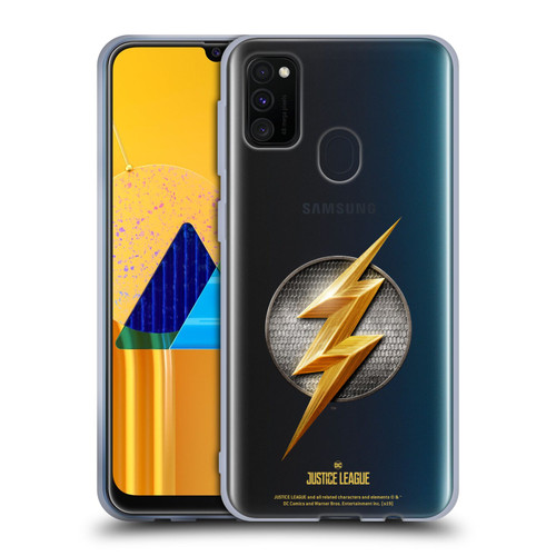 Justice League Movie Logos The Flash Soft Gel Case for Samsung Galaxy M30s (2019)/M21 (2020)