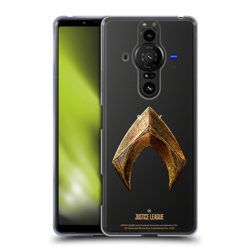 Justice League Movie Logos Aquaman Soft Gel Case for Sony Xperia Pro-I