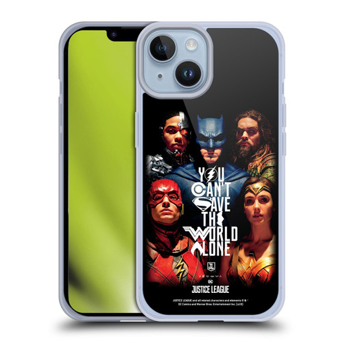 Justice League Movie Posters You Can't Save Soft Gel Case for Apple iPhone 14