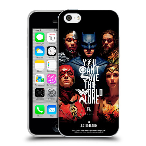 Justice League Movie Posters You Can't Save Soft Gel Case for Apple iPhone 5c