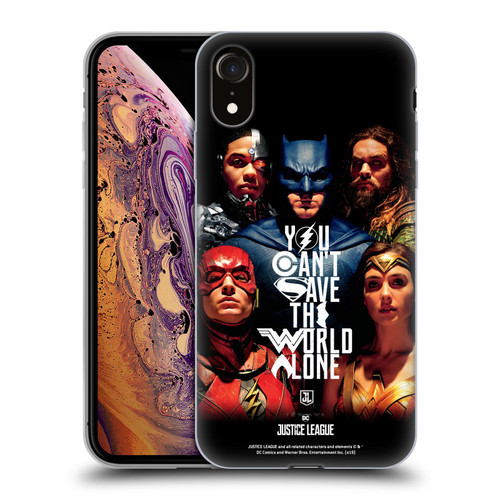 Justice League Movie Posters You Can't Save Soft Gel Case for Apple iPhone XR