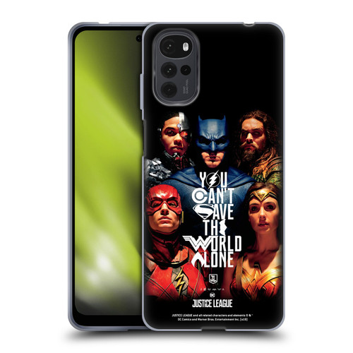Justice League Movie Posters You Can't Save Soft Gel Case for Motorola Moto G22