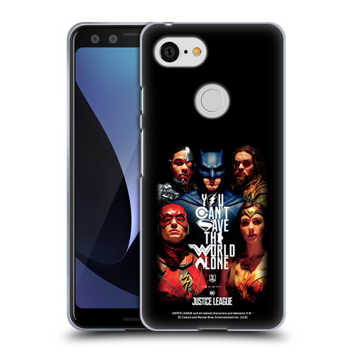 Justice League Movie Posters You Can't Save Soft Gel Case for Google Pixel 3