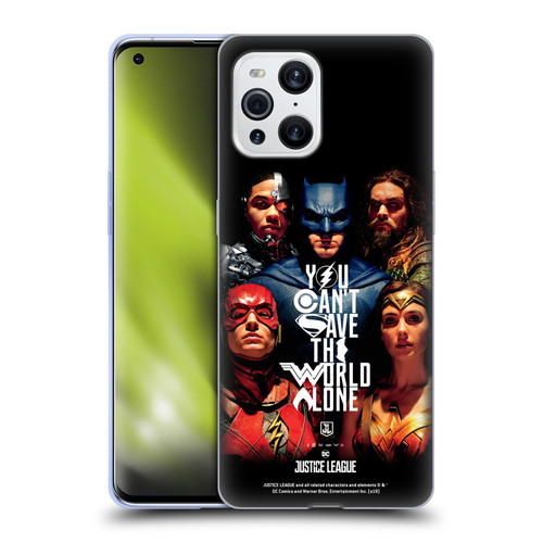 Justice League Movie Posters You Can't Save Soft Gel Case for OPPO Find X3 / Pro