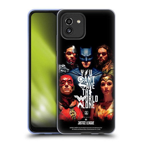 Justice League Movie Posters You Can't Save Soft Gel Case for Samsung Galaxy A03 (2021)