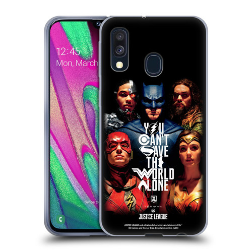 Justice League Movie Posters You Can't Save Soft Gel Case for Samsung Galaxy A40 (2019)