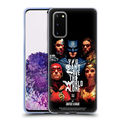 Justice League Movie Posters You Can't Save Soft Gel Case for Samsung Galaxy S20 / S20 5G
