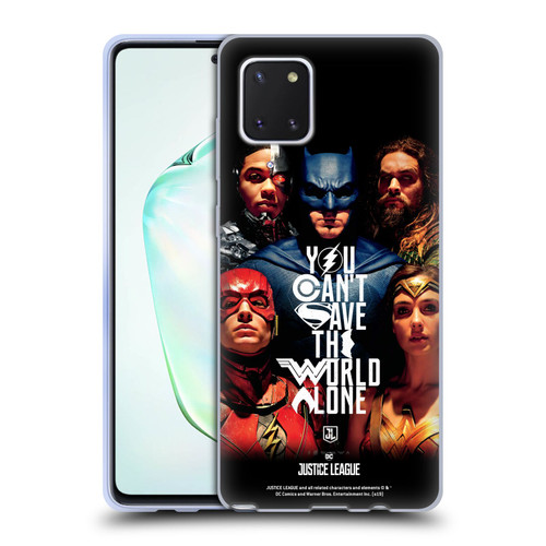 Justice League Movie Posters You Can't Save Soft Gel Case for Samsung Galaxy Note10 Lite