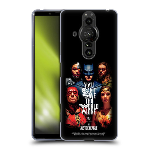 Justice League Movie Posters You Can't Save Soft Gel Case for Sony Xperia Pro-I