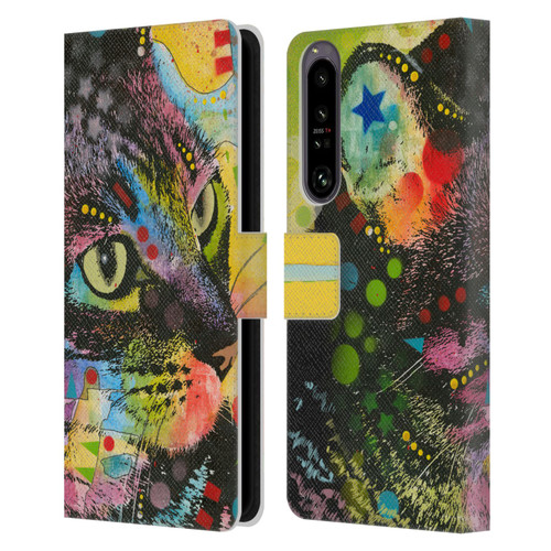 Dean Russo Cats Napy Leather Book Wallet Case Cover For Sony Xperia 1 IV