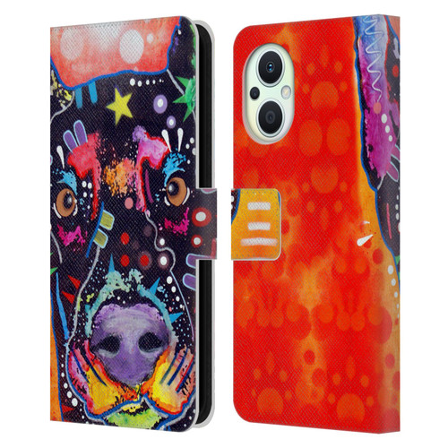 Dean Russo Dogs 3 Doberman Leather Book Wallet Case Cover For OPPO Reno8 Lite