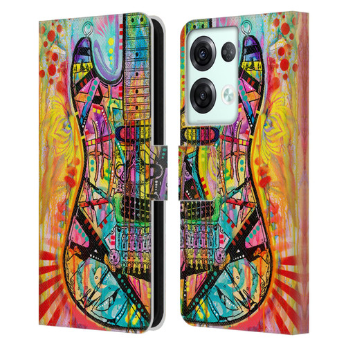 Dean Russo Pop Culture Guitar Leather Book Wallet Case Cover For OPPO Reno8 Pro
