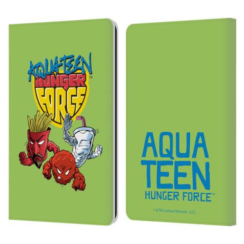 Aqua Teen Hunger Force Graphics Group Leather Book Wallet Case Cover For Amazon Kindle Paperwhite 1 / 2 / 3