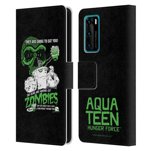 Aqua Teen Hunger Force Graphics They Are Going To Eat You Leather Book Wallet Case Cover For Huawei P40 5G