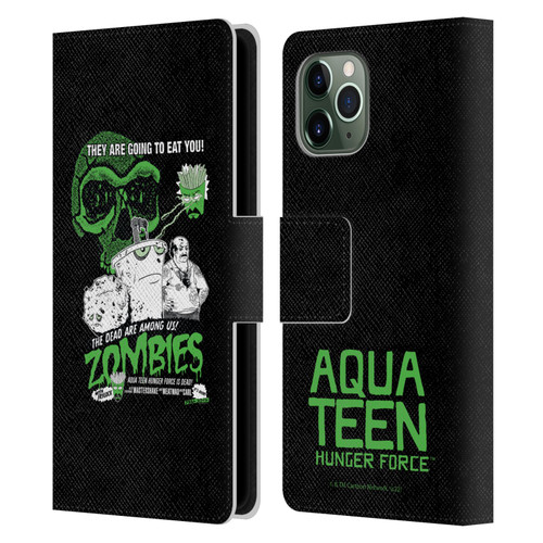 Aqua Teen Hunger Force Graphics They Are Going To Eat You Leather Book Wallet Case Cover For Apple iPhone 11 Pro