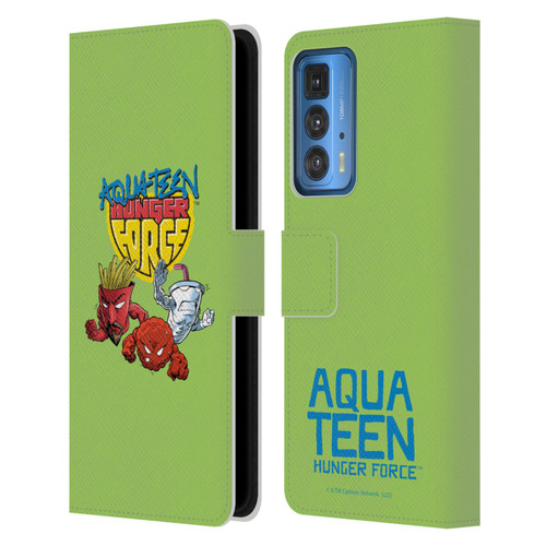 Aqua Teen Hunger Force Graphics Group Leather Book Wallet Case Cover For Motorola Edge 20 Pro