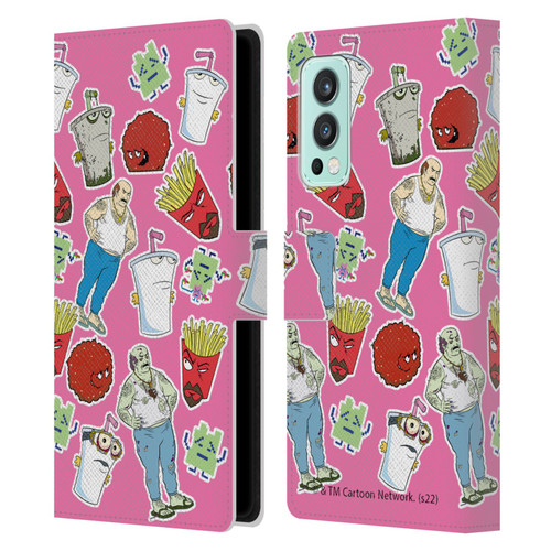 Aqua Teen Hunger Force Graphics Icons Leather Book Wallet Case Cover For OnePlus Nord 2 5G