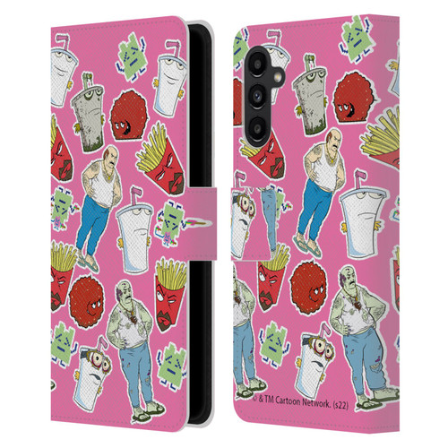 Aqua Teen Hunger Force Graphics Icons Leather Book Wallet Case Cover For Samsung Galaxy A13 5G (2021)