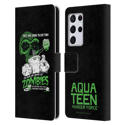 Aqua Teen Hunger Force Graphics They Are Going To Eat You Leather Book Wallet Case Cover For Samsung Galaxy S21 Ultra 5G