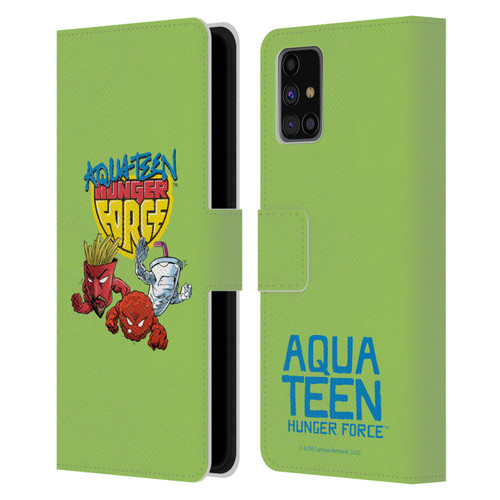 Aqua Teen Hunger Force Graphics Group Leather Book Wallet Case Cover For Samsung Galaxy M31s (2020)