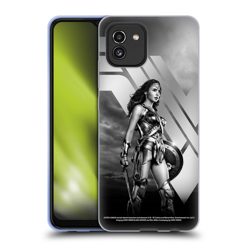 Zack Snyder's Justice League Snyder Cut Character Art Wonder Woman Soft Gel Case for Samsung Galaxy A03 (2021)