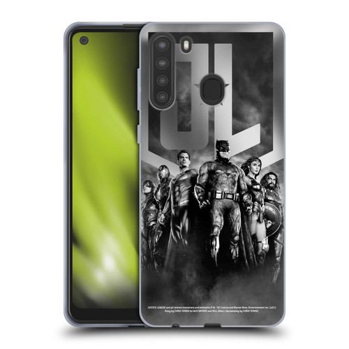 Zack Snyder's Justice League Snyder Cut Character Art Group Logo Soft Gel Case for Samsung Galaxy A21 (2020)