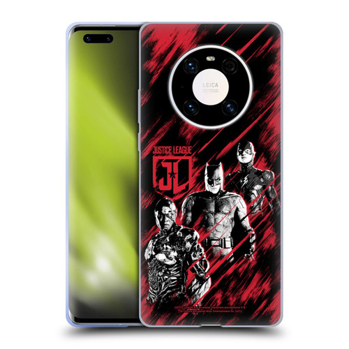 Zack Snyder's Justice League Snyder Cut Composed Art Cyborg, Batman, And Flash Soft Gel Case for Huawei Mate 40 Pro 5G